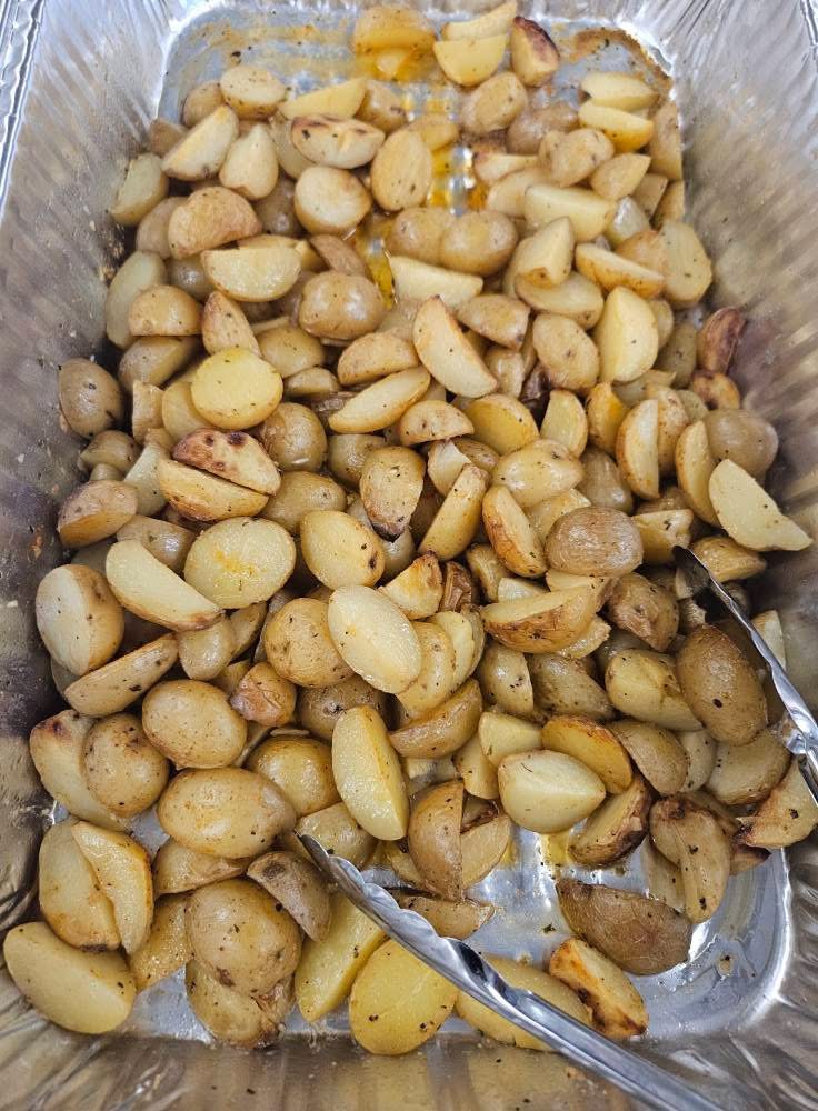 Roasted baby potatoes