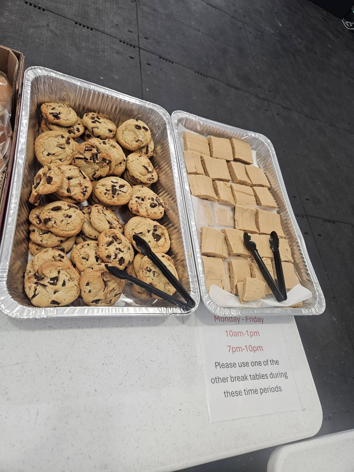 Cookies and peanut butter fudge for the break room