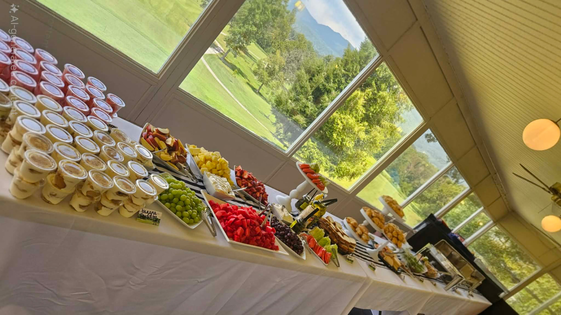 Dessert and fruit line